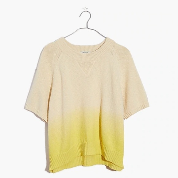 2/25 Madewell Sweater dip-Dye Raglan Sweater Tee Ombré Boho Top - Picture 1 of 5